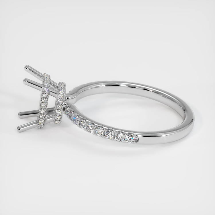 18K White Gold Pave Ring Setting
