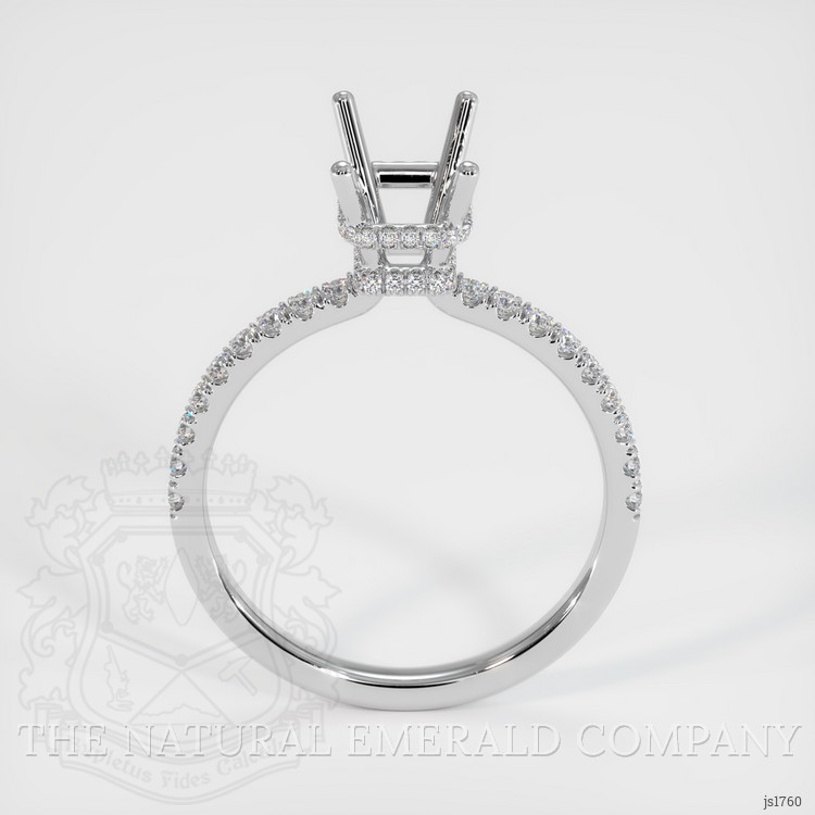 18K White Gold Pave Ring Setting