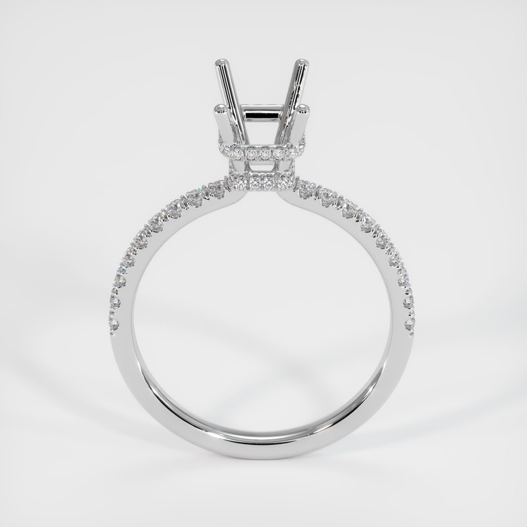 18K White Gold Pave Ring Setting