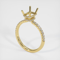 14K Yellow Gold Pave Ring Setting Video
