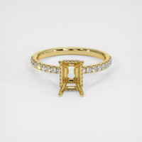 14K Yellow Gold Pave Ring Setting Image