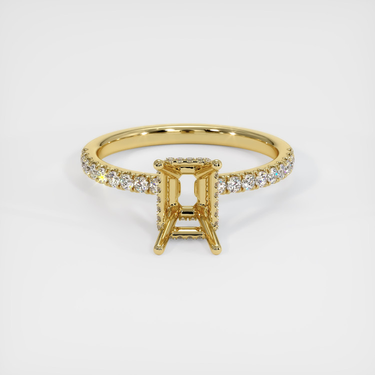 14K Yellow Gold Pave Ring Setting