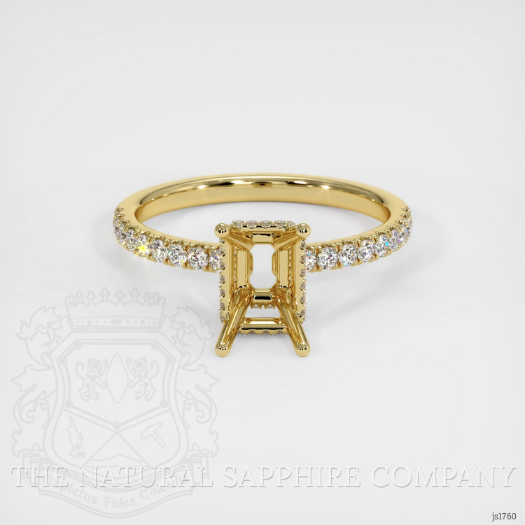 14K Yellow Gold Pave Ring Setting