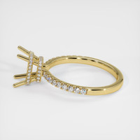 14K Yellow Gold Pave Ring Setting Image