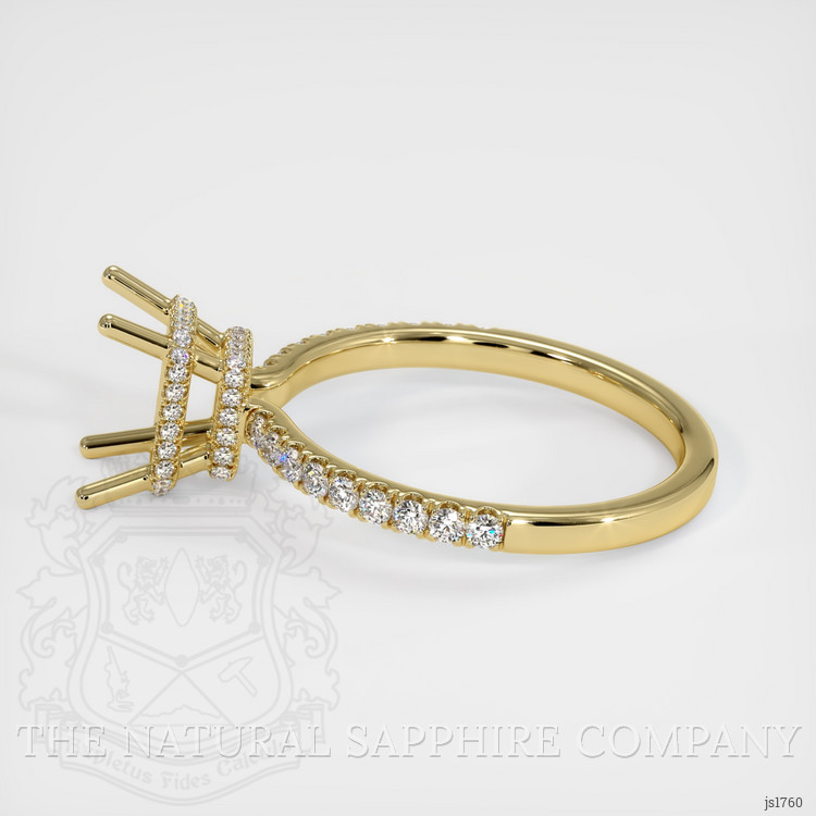 14K Yellow Gold Pave Ring Setting