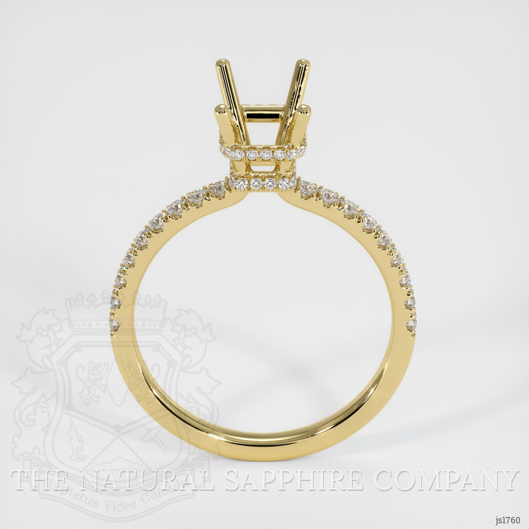 14K Yellow Gold Pave Ring Setting