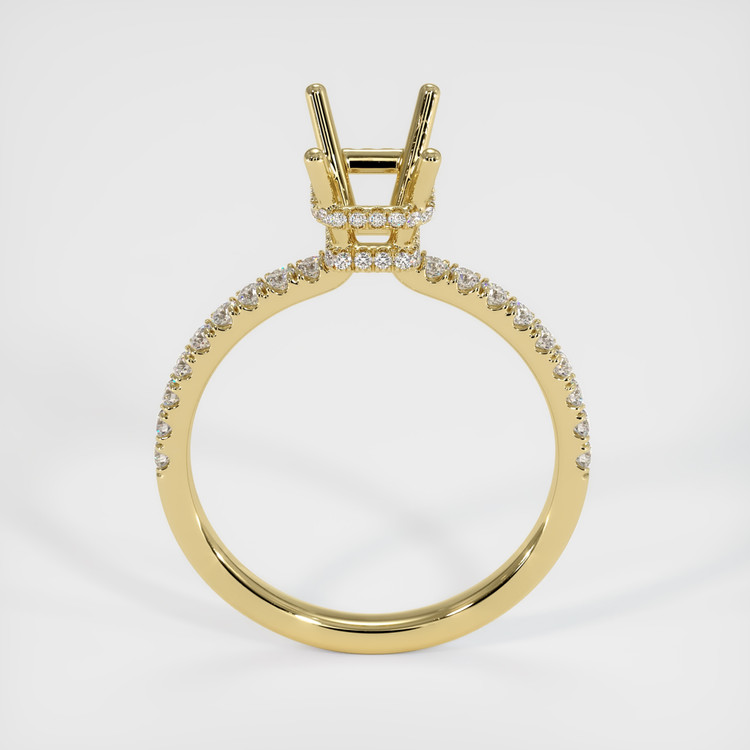 14K Yellow Gold Pave Ring Setting