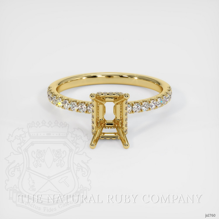 18K Yellow Gold Pave Ring Setting
