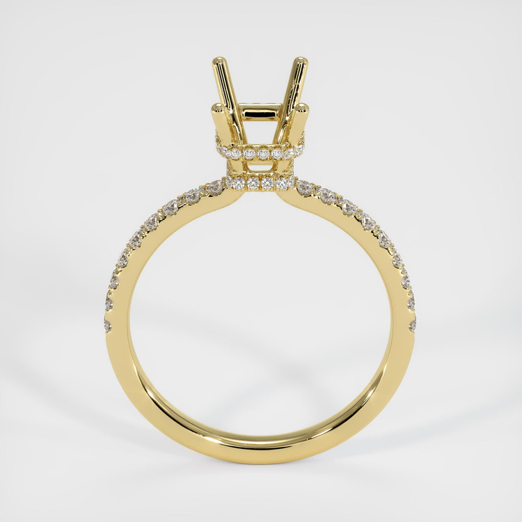 18K Yellow Gold Pave Ring Setting