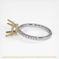 14K Yellow & White Pave Ring Setting Image