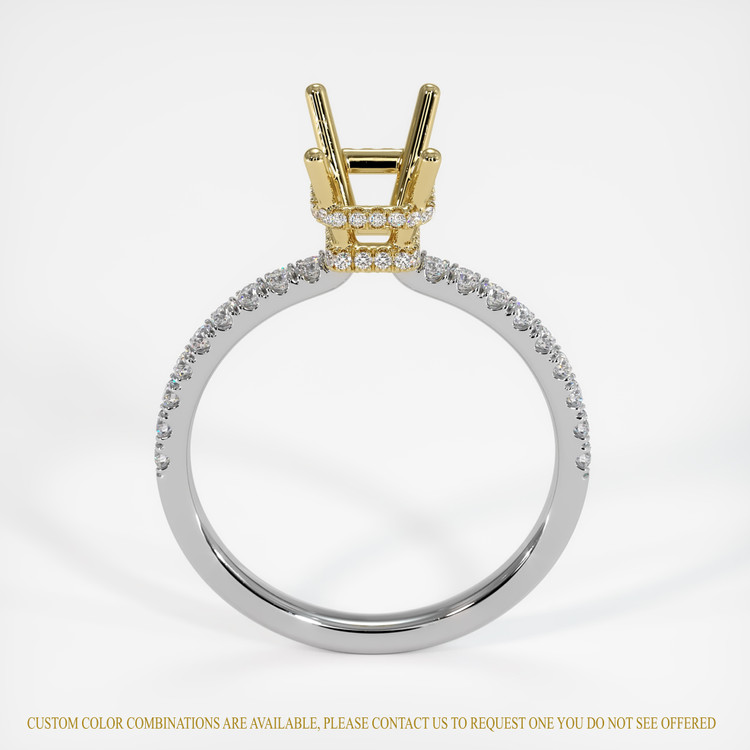 18K Yellow & White Pave Ring Setting