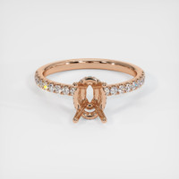 14K Rose Gold Pave Ring Setting Image