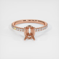 14K Rose Gold Pave Ring Setting Image
