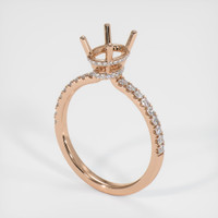 18K Rose Gold Pave Ring Setting Video