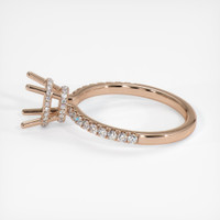 18K Rose Gold Pave Ring Setting Image