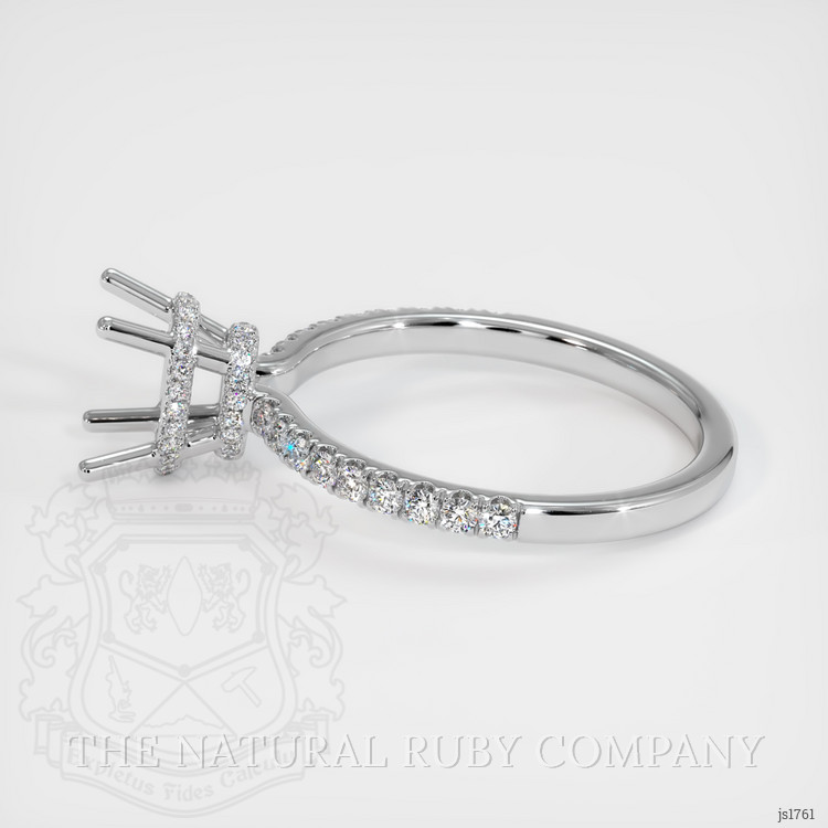 10K White Gold Pave Ring Setting