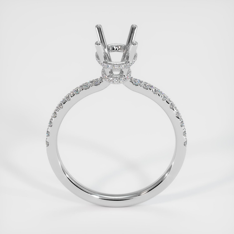 14K White Gold Pave Ring Setting