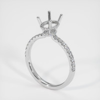 18K White Gold Pave Ring Setting Video