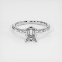 18K White Gold Pave Ring Setting Image