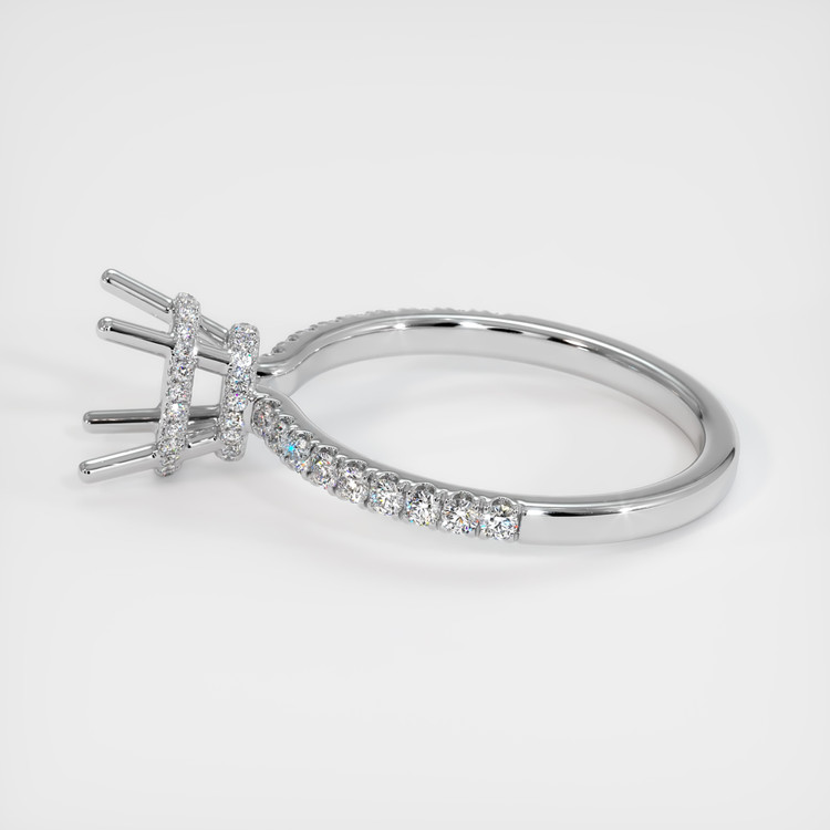 18K White Gold Pave Ring Setting