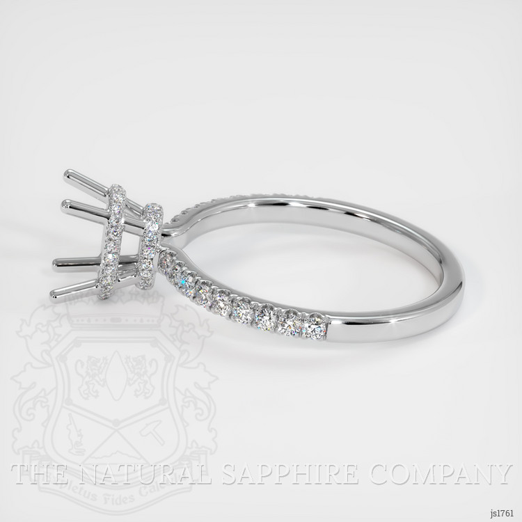 18K White Gold Pave Ring Setting