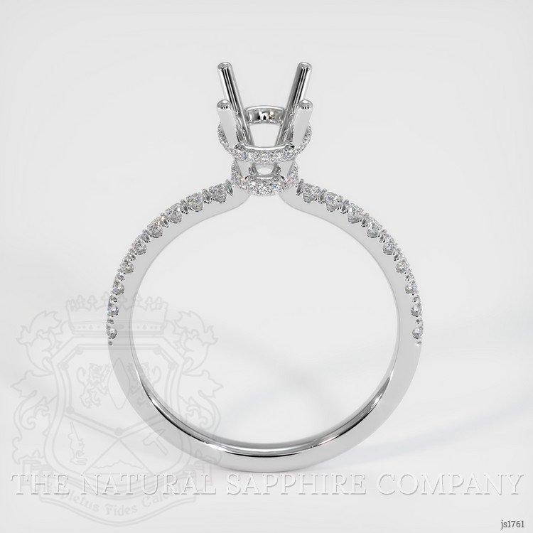 18K White Gold Pave Ring Setting