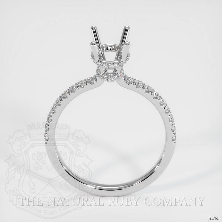 18K White Gold Pave Ring Setting
