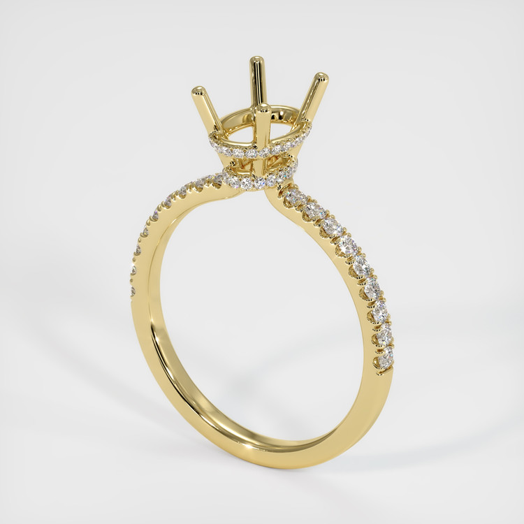 10K Yellow Gold Pave Ring Setting