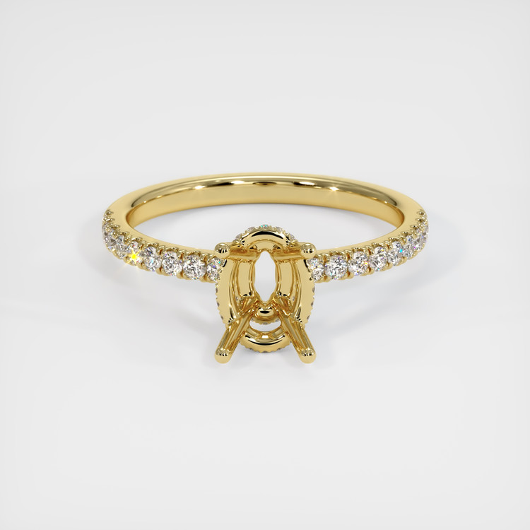 10K Yellow Gold Pave Ring Setting