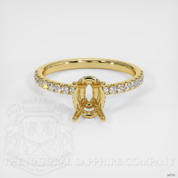 14K Yellow Gold Pave Ring Setting