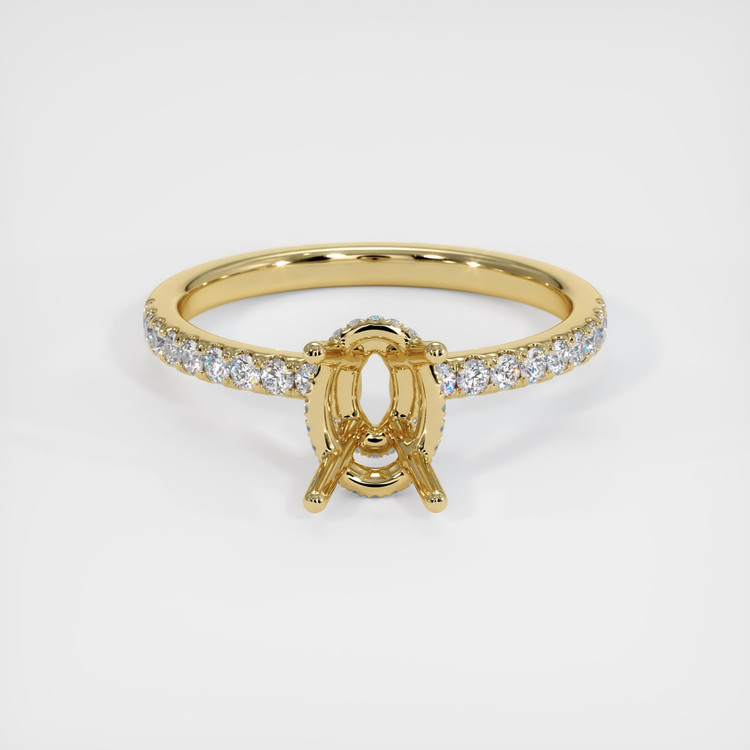 14K Yellow Gold Pave Ring Setting