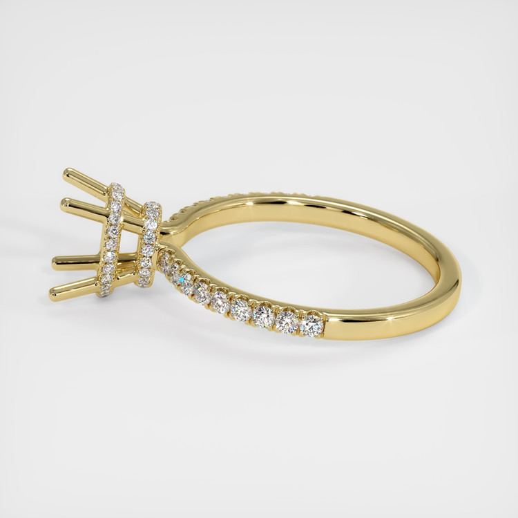 14K Yellow Gold Pave Ring Setting