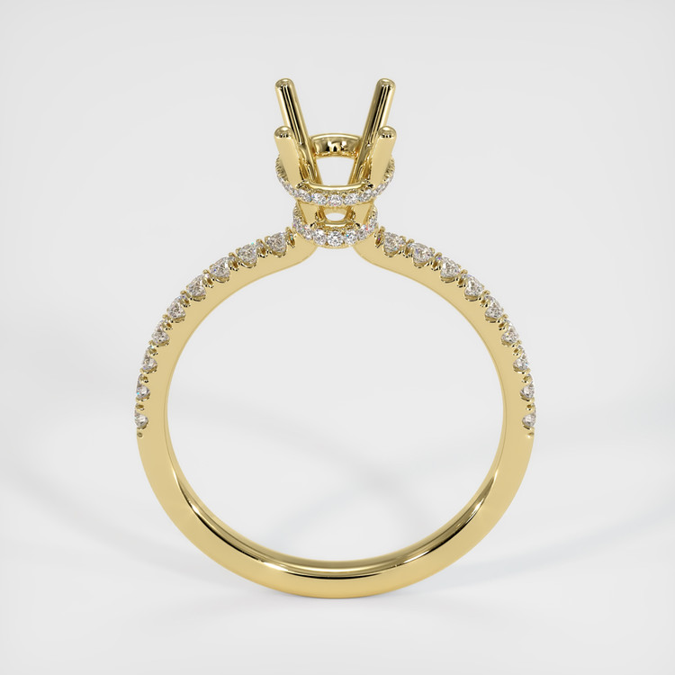 14K Yellow Gold Pave Ring Setting