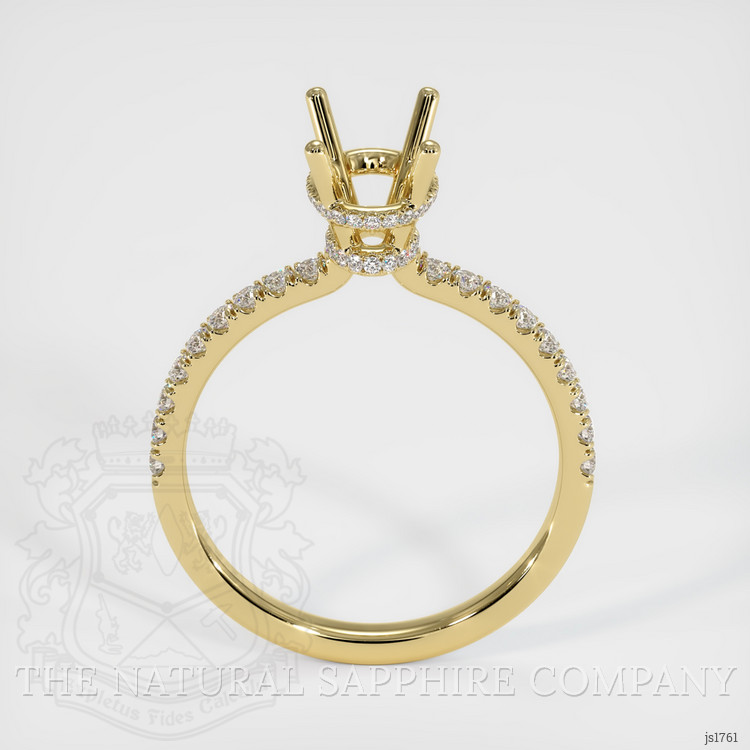 14K Yellow Gold Pave Ring Setting