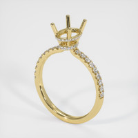 18K Yellow Gold Pave Ring Setting Video