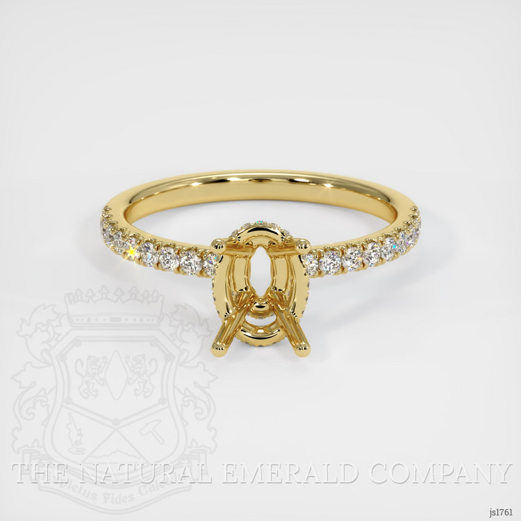 18K Yellow Gold Pave Ring Setting
