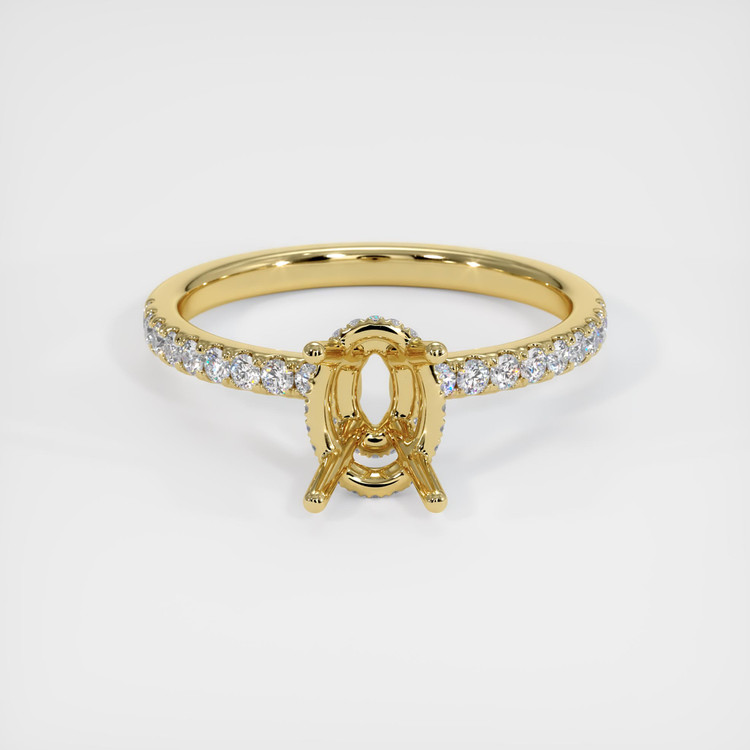 18K Yellow Gold Pave Ring Setting