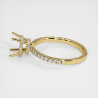 18K Yellow Gold Pave Ring Setting Image