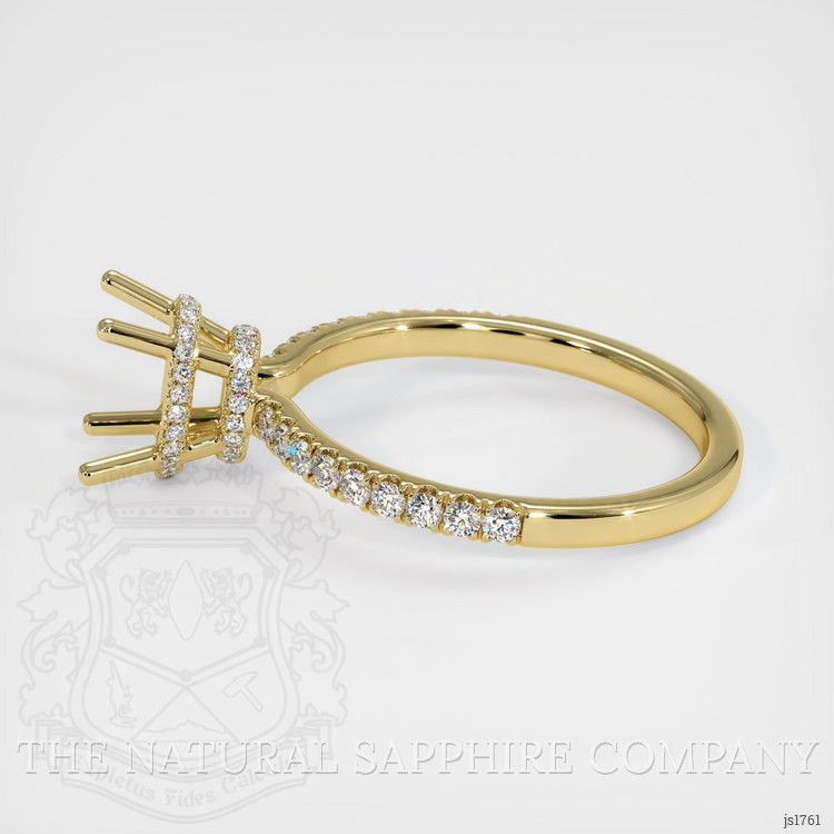 18K Yellow Gold Pave Ring Setting