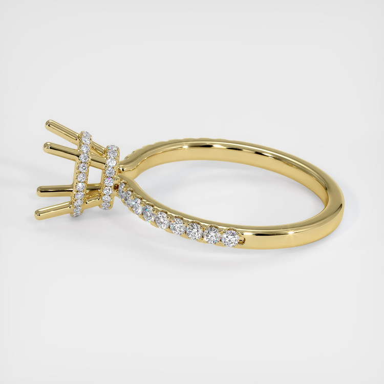 18K Yellow Gold Pave Ring Setting