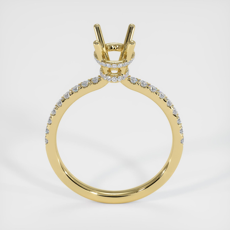 18K Yellow Gold Pave Ring Setting