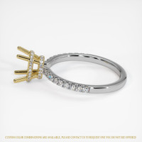 14K Yellow & White Pave Ring Setting Image