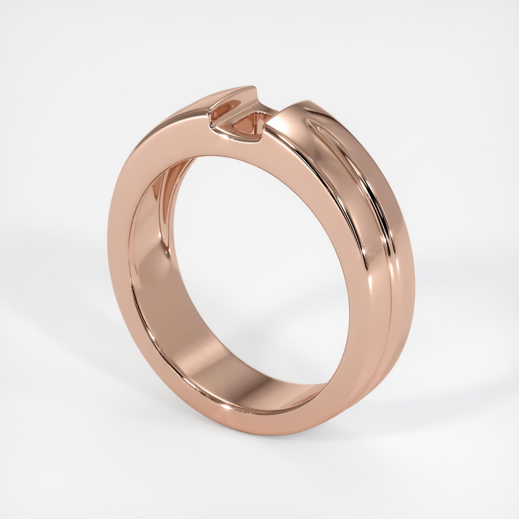 14K Rose Gold Men's Ring Setting