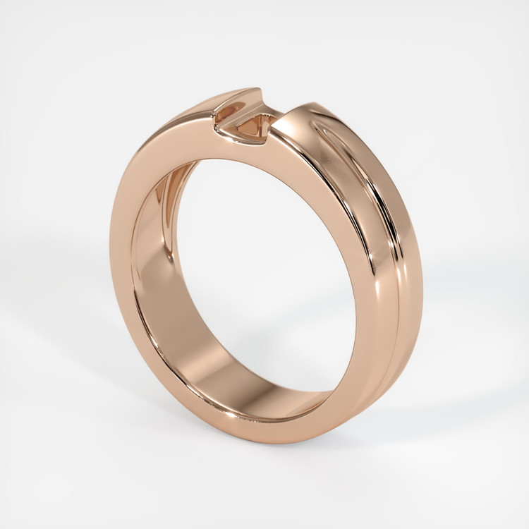 18K Rose Gold Men's Ring Setting