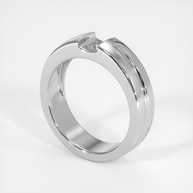 14K White Gold Men's Ring Setting