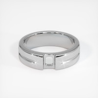 14K White Gold Men's Ring Setting Image