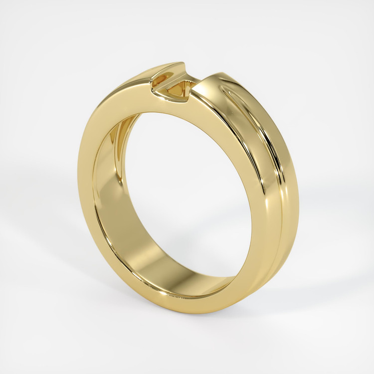 18K Yellow Gold Men's Ring Setting