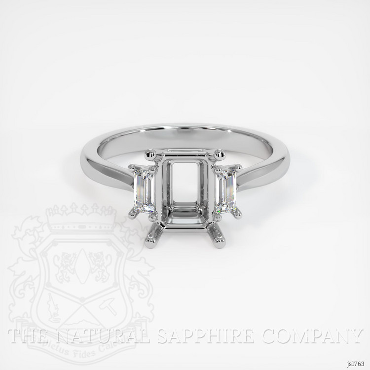 Platinum 950 Three Stone Ring Setting