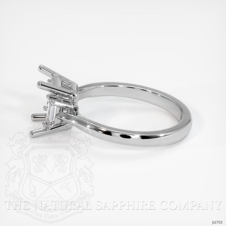 Platinum 950 Three Stone Ring Setting