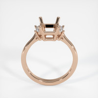 18K Rose Gold Three Stone Ring Setting Image
